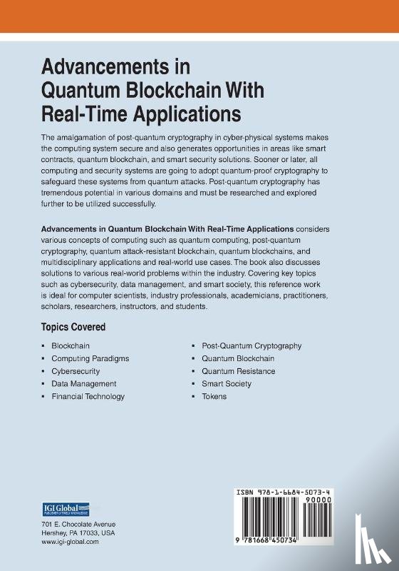  - Advancements in Quantum Blockchain With Real-Time Applications
