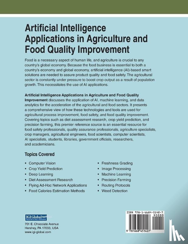  - Artificial Intelligence Applications in Agriculture and Food Quality Improvement