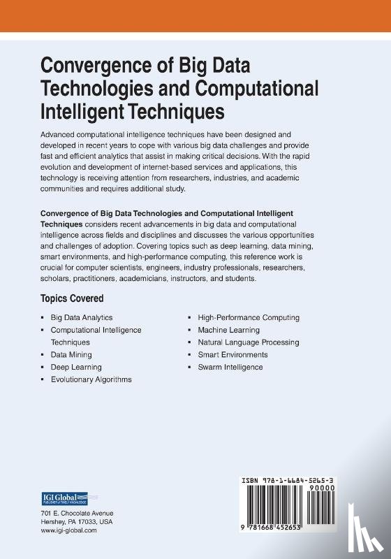  - Convergence of Big Data Technologies and Computational Intelligent Techniques
