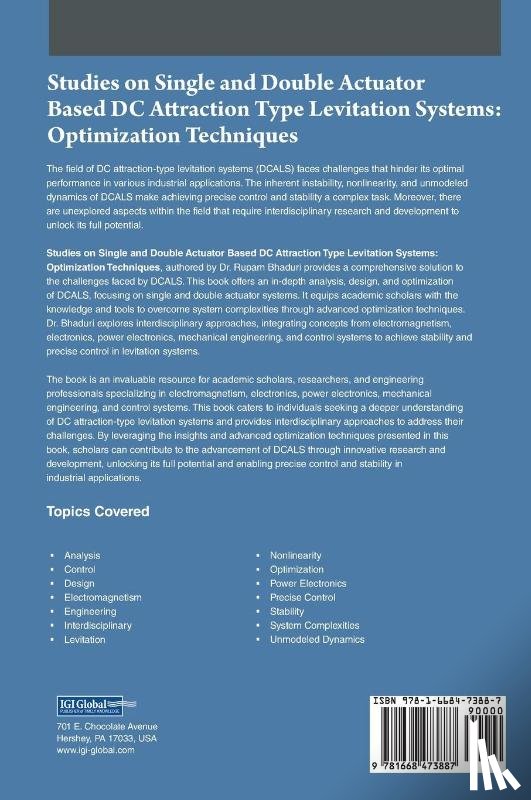 Bhaduri, Rupam - Studies on Single and Double Actuator Based DC Attraction Type Levitation Systems