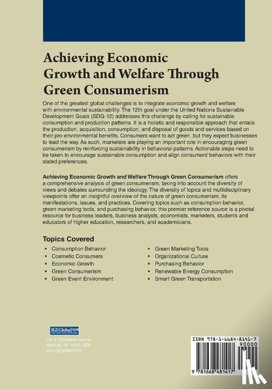  - Achieving Economic Growth and Welfare Through Green Consumerism