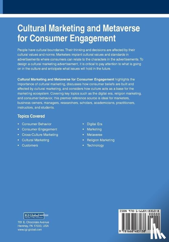  - Cultural Marketing and Metaverse for Consumer Engagement
