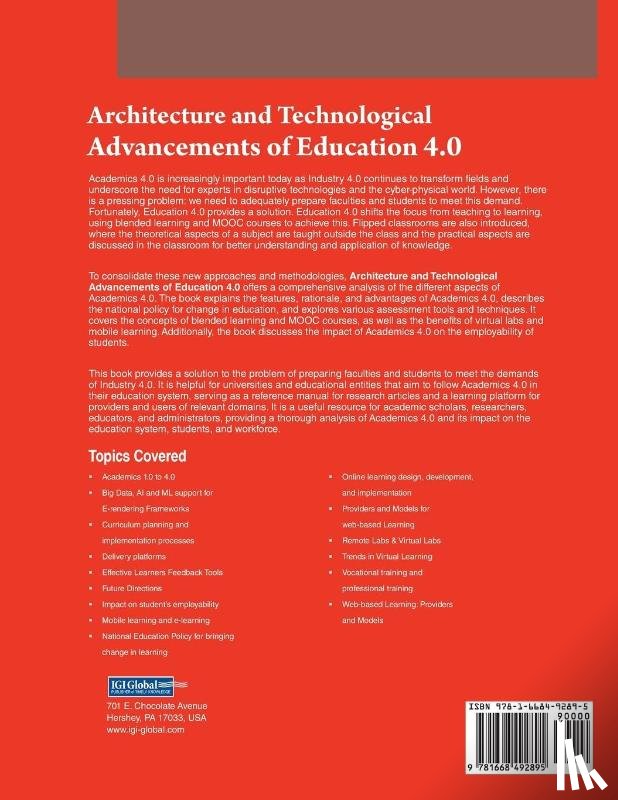  - Architecture and Technological Advancements of Education 4.0