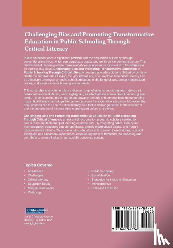  - Challenging Bias and Promoting Transformative Education in Public Schooling Through Critical Literacy