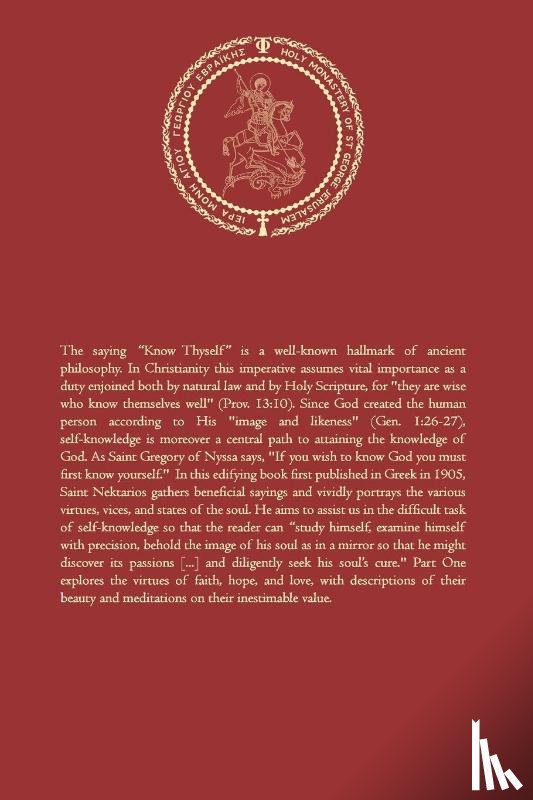 Nektarios, St, Monastery, St George, Christina, Nun - Know Thyself