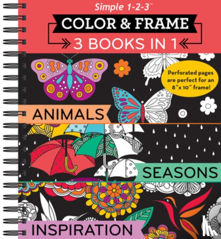 New Seasons - Color & Frame - 3 Books in 1 - Animals, Seasons, Inspiration (Adult Coloring Book)
