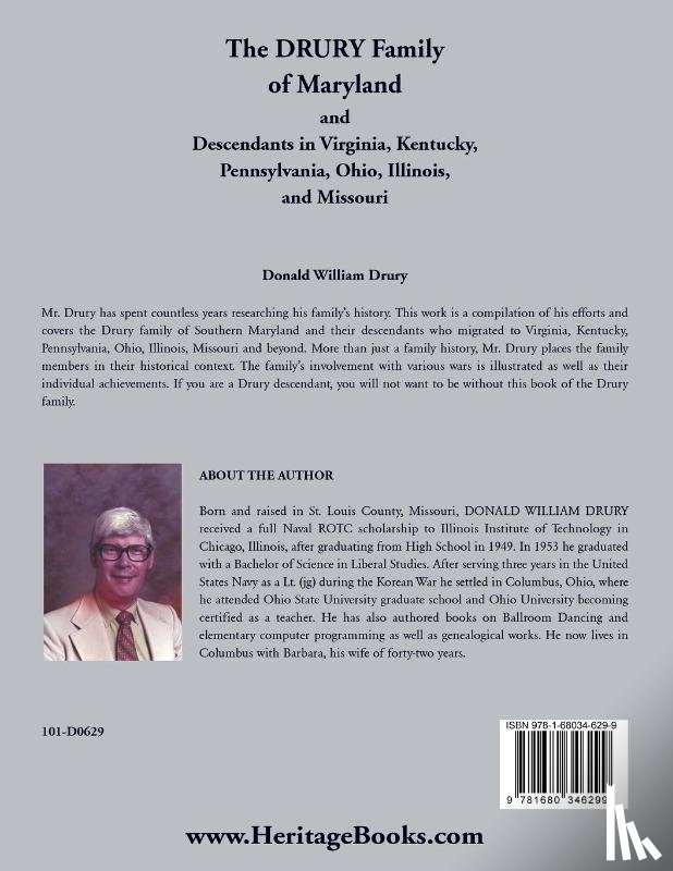 Drury, Donald - The Drury Family of Maryland and Descendants in Virginia, Kentucky, Pennsylvania, Ohio, Illinois, and Missouri