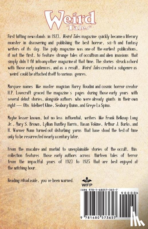 Houdini, Harry - Weird Tales