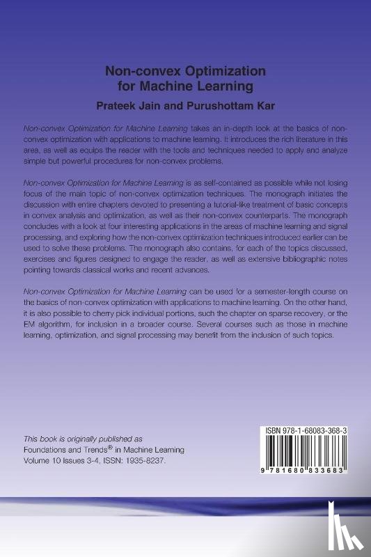 Jain, Prateek, Kar, Purushottam - Non-convex Optimization for Machine Learning