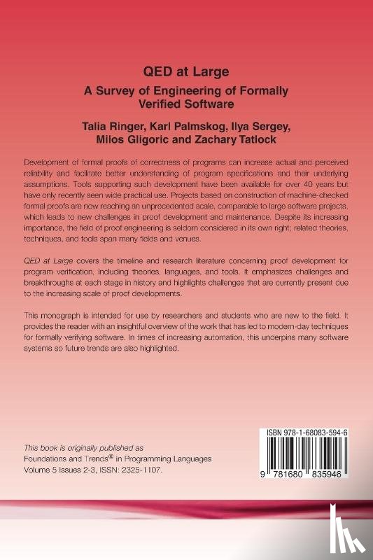 Ringer, Talia, Palmskog, Karl, Sergey, Ilya, Gligoric, Milos - QED at Large