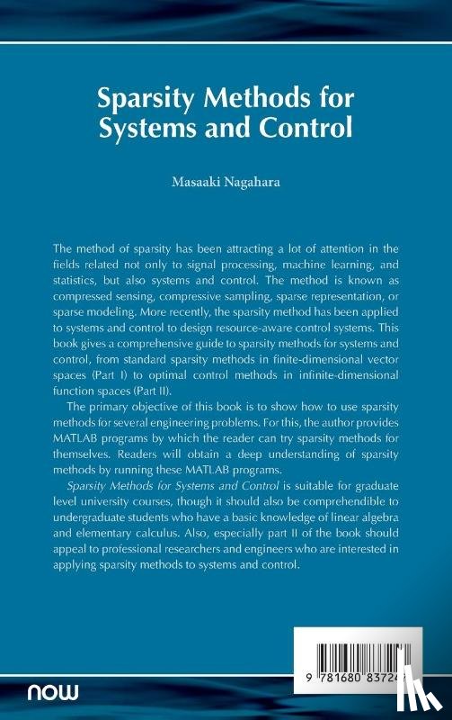 Nagahara, Masaaki (The University of Kitakyushu - Sparsity Methods for Systems and Control