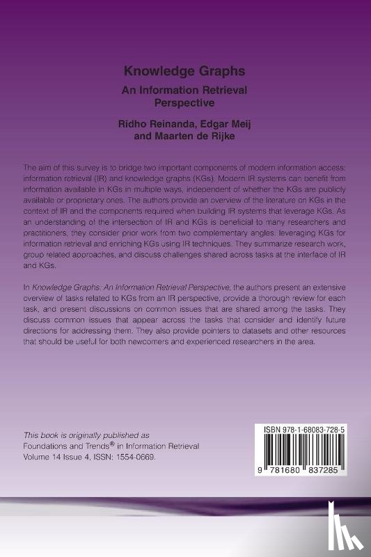 Reinanda, Ridho, Meij, Edgar, de Rijke, Maarten - Knowledge Graphs