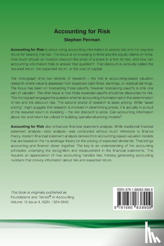 Penman, Stephen - Accounting for Risk