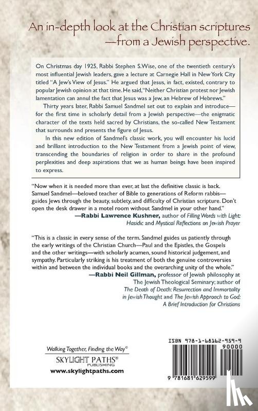 Sandmel, Rabbi Samuel - A Jewish Understanding of the New Testament