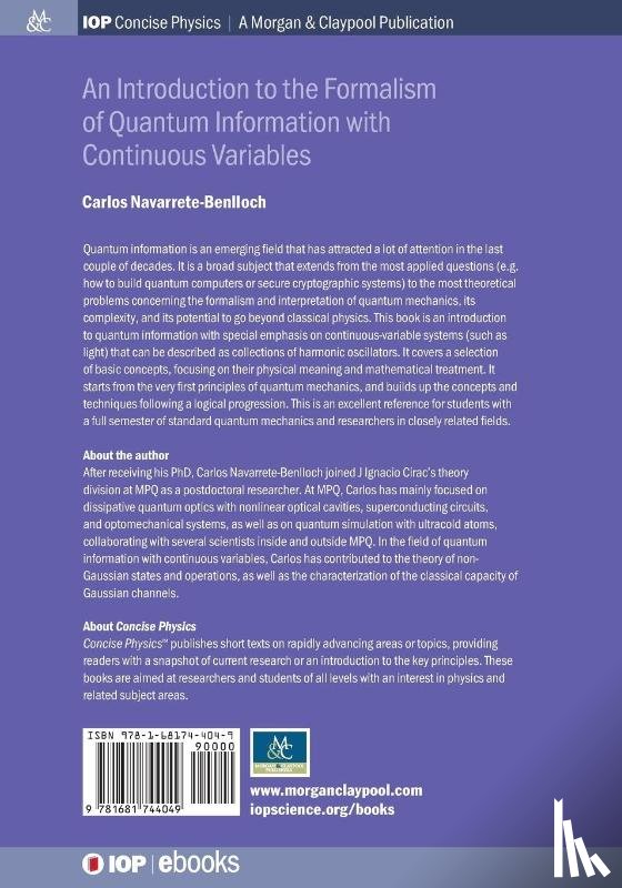 Navarrete-Benlloch, Carlos - An Introduction to the Formalism of Quantum Information with Continuous Variables