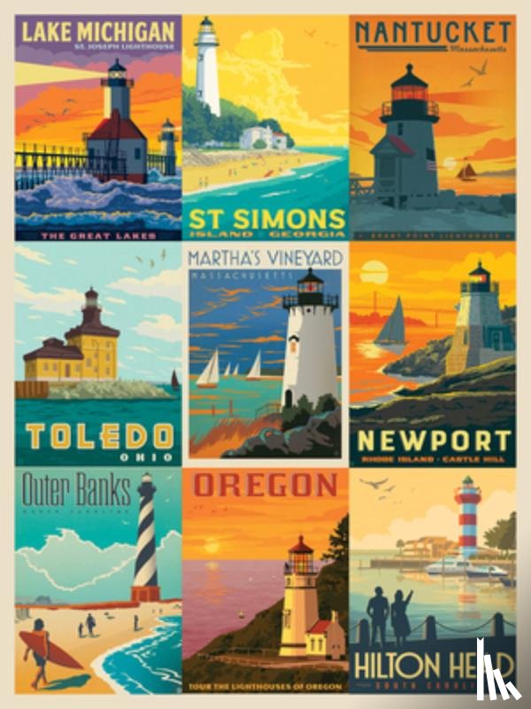 Anderson Design Group - Lighthouses by Anderson Design Group 1000-Piece Puzzle