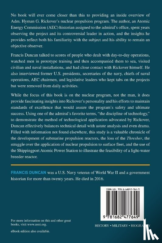 Duncan, Francis - Rickover and the Nuclear Navy