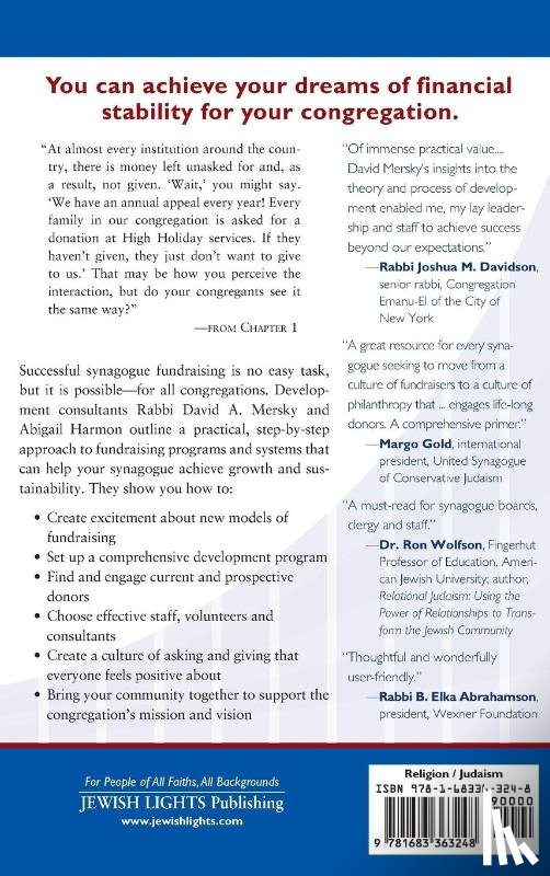 Mersky, Rabbi David A., Harmon, Abigail - Successful Synagogue Fundraising Today