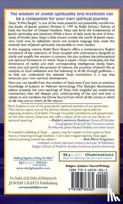 Shapiro, Rami - Tanya the Masterpiece of Hasidic Wisdom