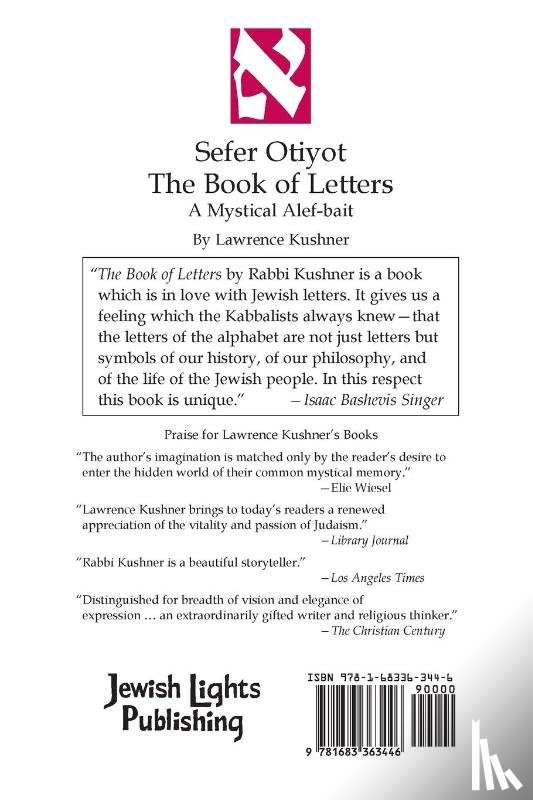 Kushner, Rabbi Lawrence - The Book of Letters
