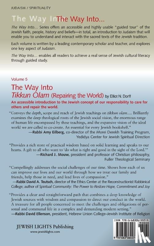 Dorff, Rabbi Elliot N. - The Way Into Tikkun Olam (Repairing the World)