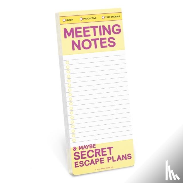 Knock Knock - Knock Knock Meeting Notes Make-a-List Pads