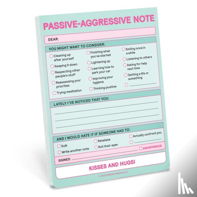 Knock Knock - Knock Knock Passive Aggressive Nifty Note (Pastel Version)