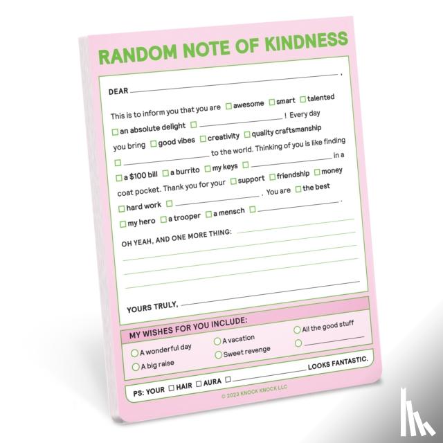 Knock Knock - Knock Knock Random Note of Kindness Nifty Note