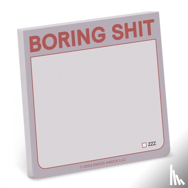 Knock Knock - Knock Knock Boring Shit Sticky Note