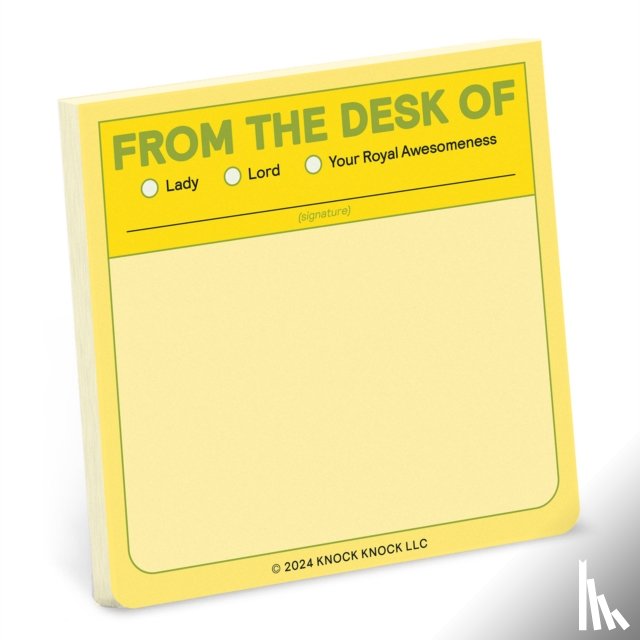 Knock Knock - Knock Knock From the Desk Of Sticky Note