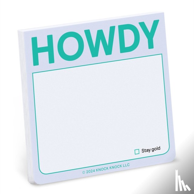 Knock Knock - Knock Knock Howdy Sticky Note (Pastel Version)