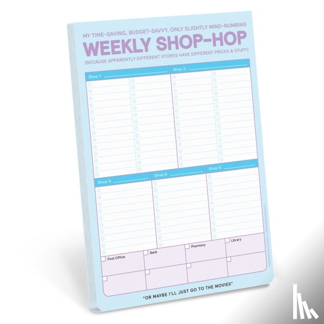 Knock Knock - Knock Knock Weekly Shop-Hop Pad with Magnet (Pastel Version)