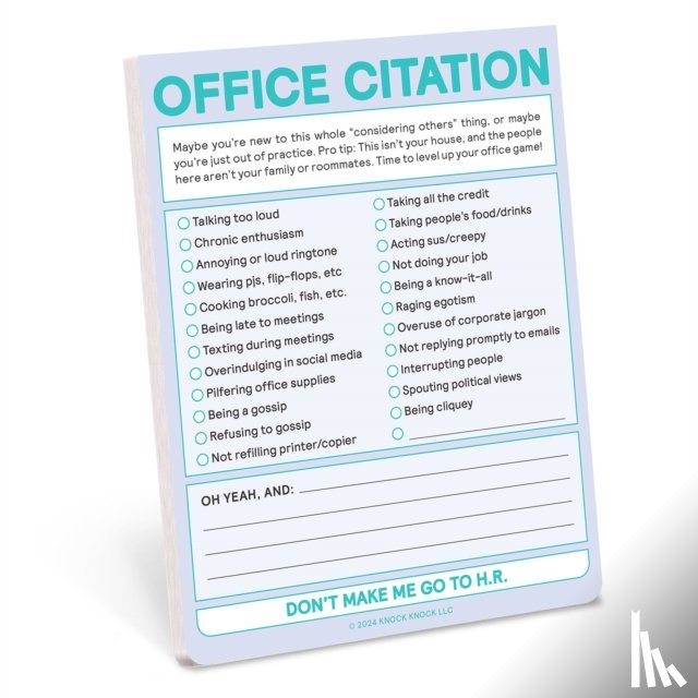 Knock Knock - Knock Knock Office Citation Nifty Note (Pastel Version)