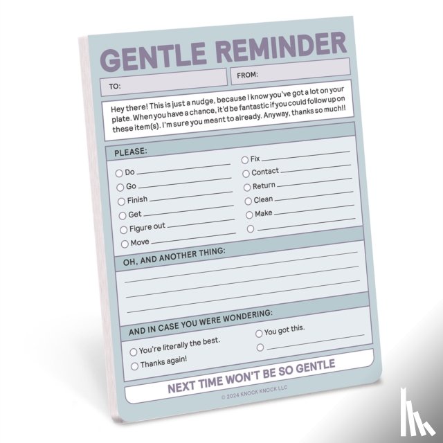 Knock Knock - Knock Knock Gentle Reminder Nifty Note (Pastel Version)