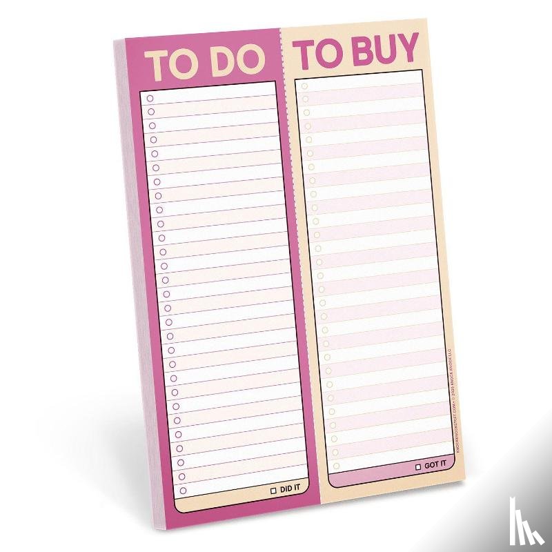 Knock Knock - Knock Knock To Do / To Buy Perforated Pad (Pastel Version)
