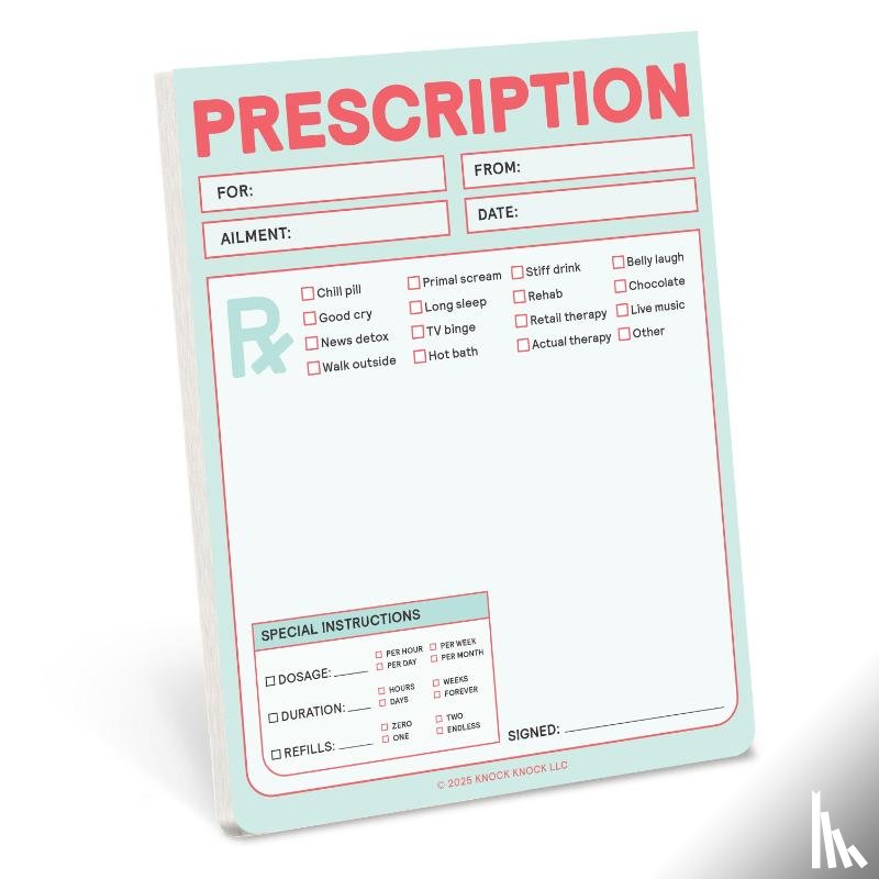 Knock Knock - Knock Knock Prescription Nifty Note (Pastel Version)