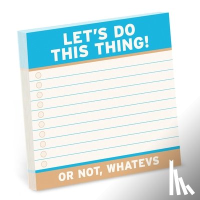 Knock Knock - Knock Knock Let’s Do This Thing Large Sticky Notes (4x4in)