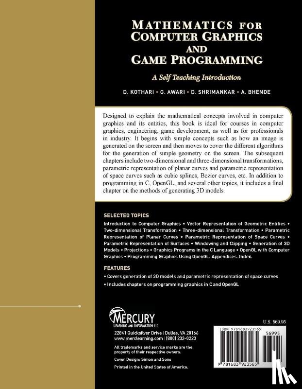 Kothari, D. P., Awari, G., Shrimankar, D., Bhende, A. - Mathematics for Computer Graphics and Game Programming