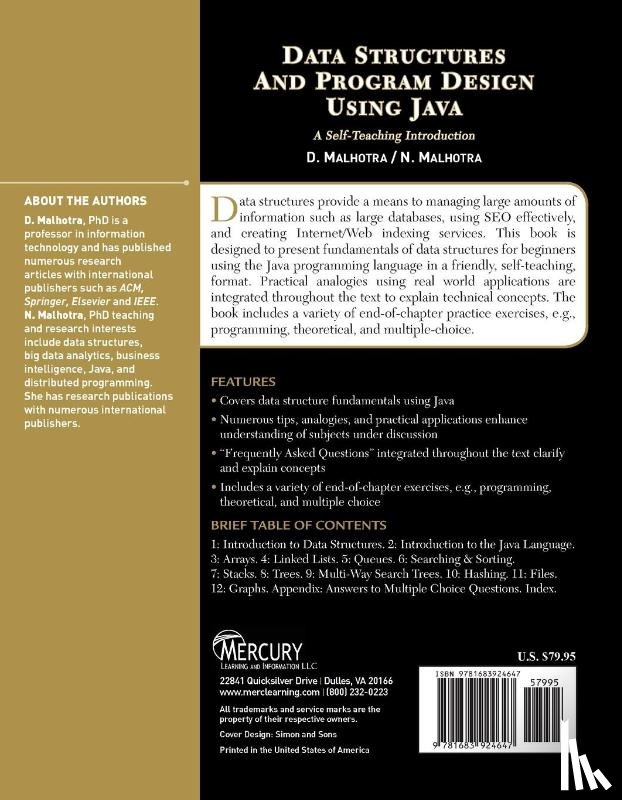 Malhotra, Dheeraj, Malhotra, Neha - Data Structures and Program Design Using Java
