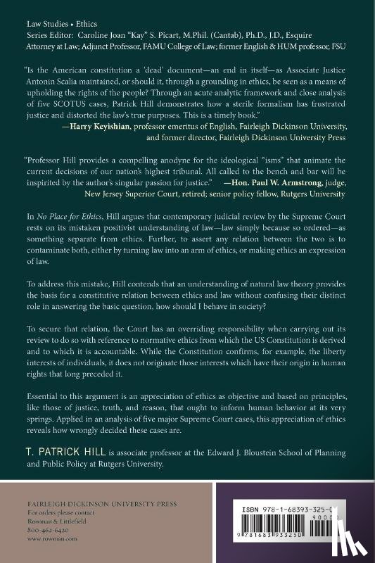 Hill, T. Patrick - No Place for Ethics