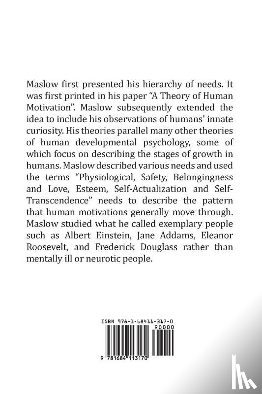 Maslow, Abraham H - A Theory of Human Motivation