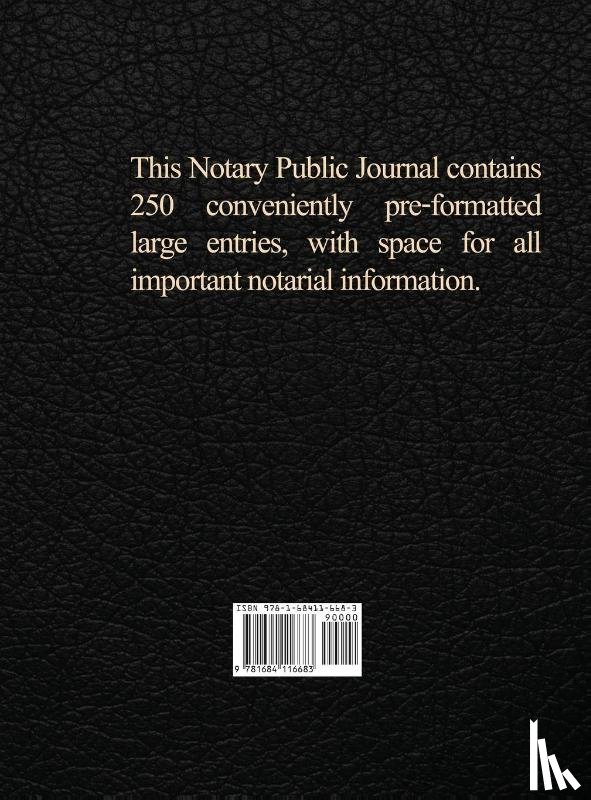 Public, Notary - Notary Public Journal Large Entries