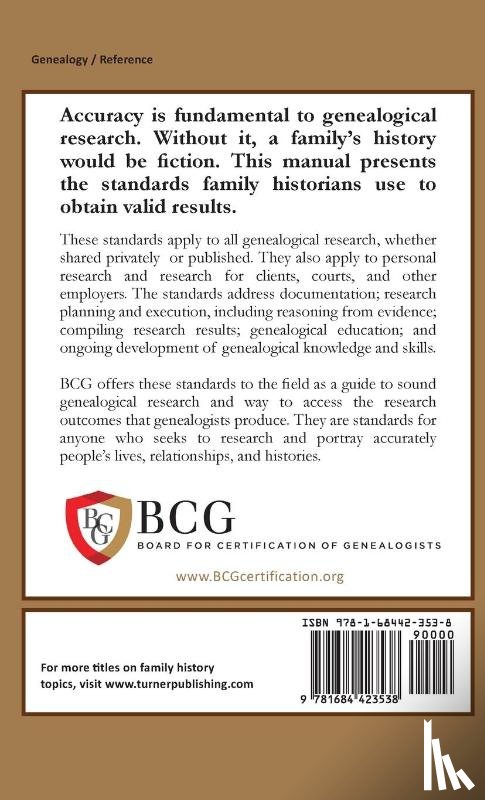 Board for Certification of Genealogists - Genealogy Standards Second Edition Revised