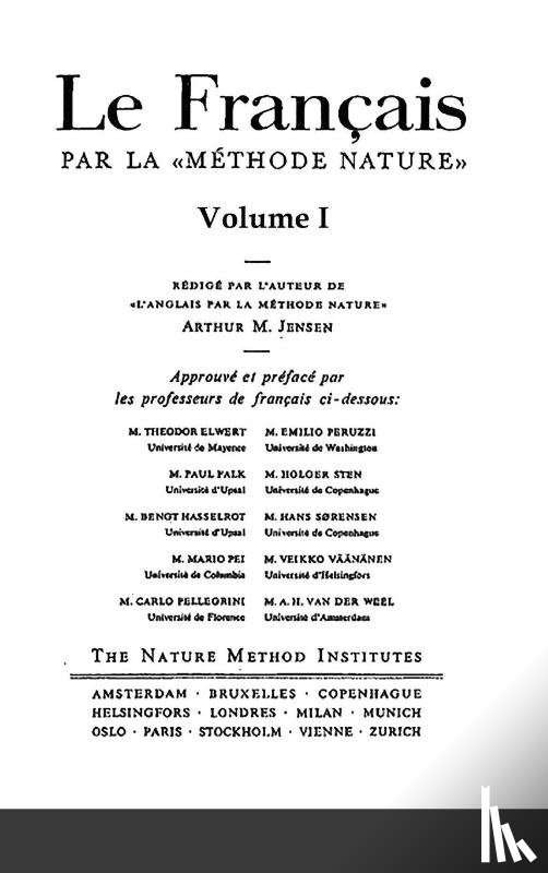 M Jensen, Arthur - Le Francais par la Methode Nature