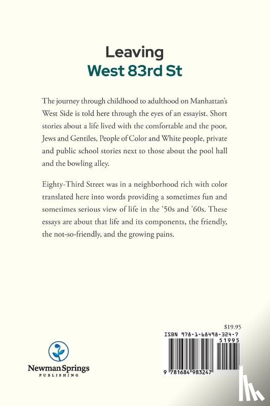 Marion, Kenneth P. - Leaving West 83rd Street