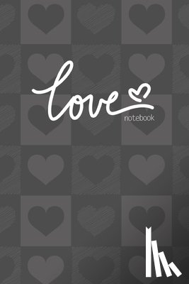 Everyday, Write - Love Notebook, Blank Write-in Journal, Dotted Lines, Wide Ruled, Medium (A5) 6 x 9 In (Gray)