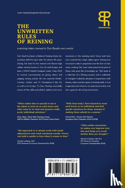 Boyd, Don - The Unwritten rules of reining