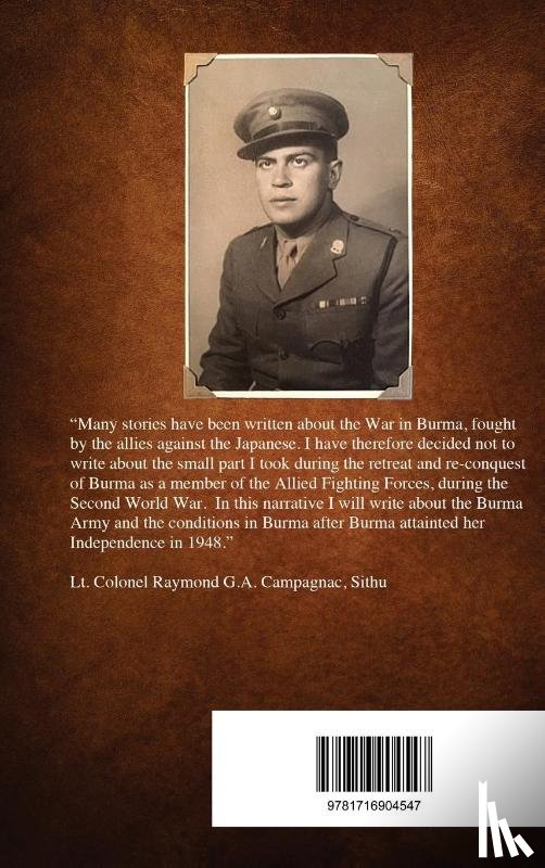 Campagnac, Lt Col Raymond Georges Arno, Campagnac-Carney, Sandra L - Burma's Son