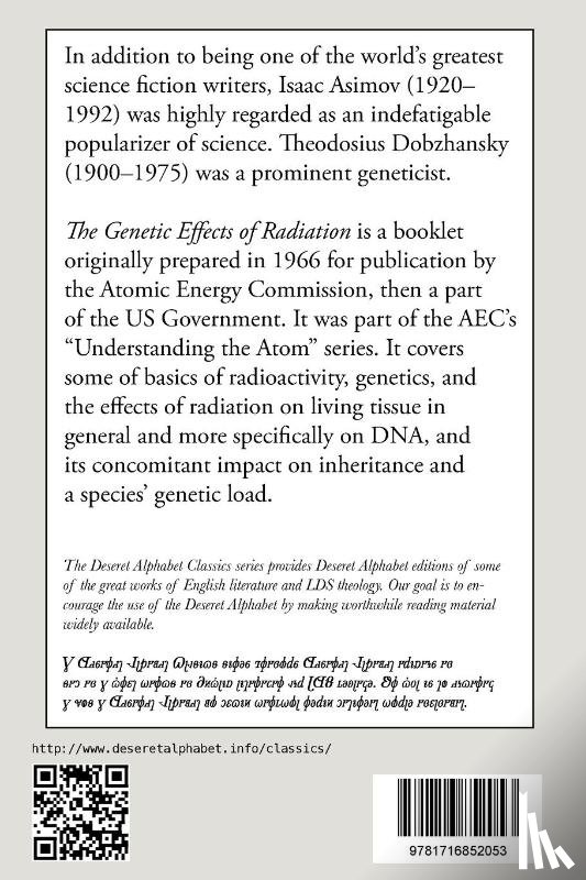 Asimov, Isaac, Dobzhansky, Theodosius - The Genetic Effects of Radiation (Deseret Alphabet edition)
