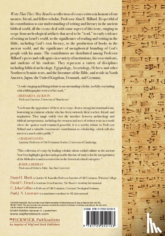  - Write That They May Read